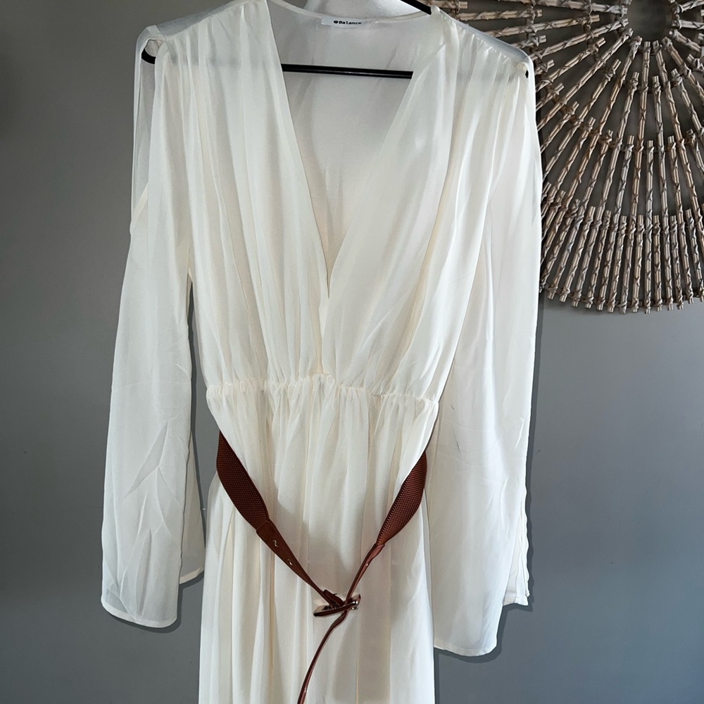 White belted maxi